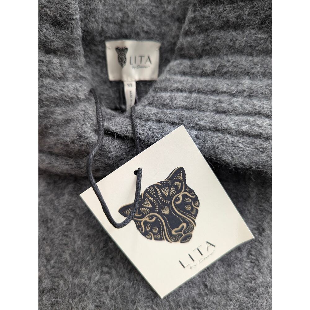 Lita by Ciara Women’s Grey Italian Wool Sweater Size XL - Picture 2 of 12